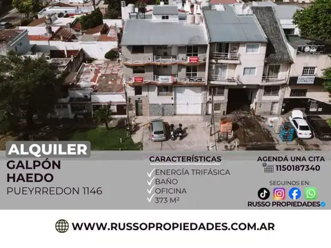 Alquiler galpón 373 m² Haedo