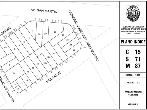Terreno en Venta en Villa del Parque, USD 160.000