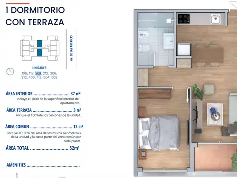 Departamento en Venta de 2 ambientes