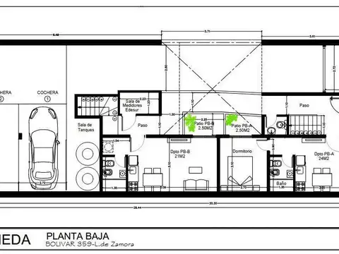 MONOAMBIENTE EN PISO 1, DTO F, FONDO,  A ESTRENAR, 21M2.