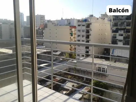 excelente monoambiente, balcón. luminoso, 6 años , único