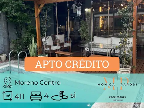 Casa En Venta 5 ambientes con quincho y pileta climatizada - Moreno Centro