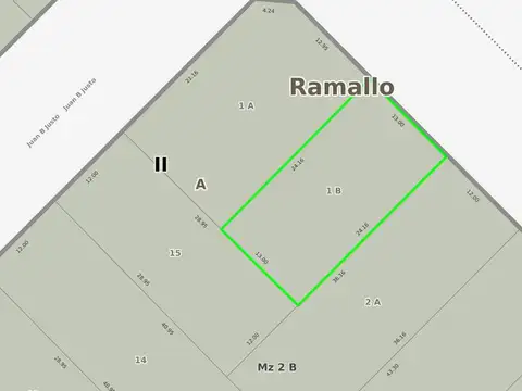 Terreno en Venta 23  mts Fondo