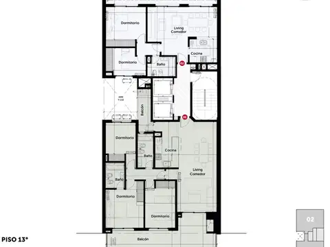 Departamento 4 ambientes con 2 baños