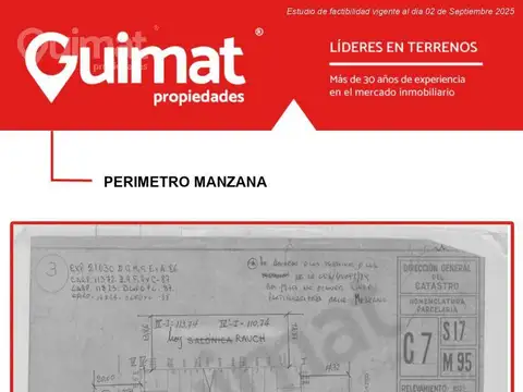 3 parcelas en esquina - Almagro- Lideres en Terrenos