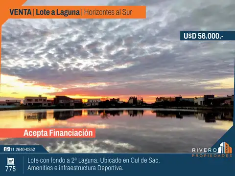 Venta - Lote a Laguna Financiado - Horizontes al Sur