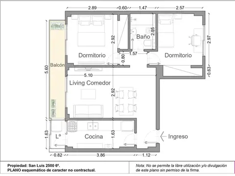 Departamento en Venta de 2 dormitorios