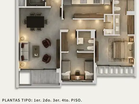Departamento 3 ambientes, en venta, en San Isidro