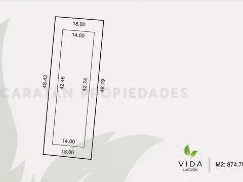 Terreno en Venta en Vida Lagoon - 874.79m2