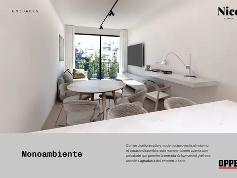 Departamento Monoambiente con 1 baño