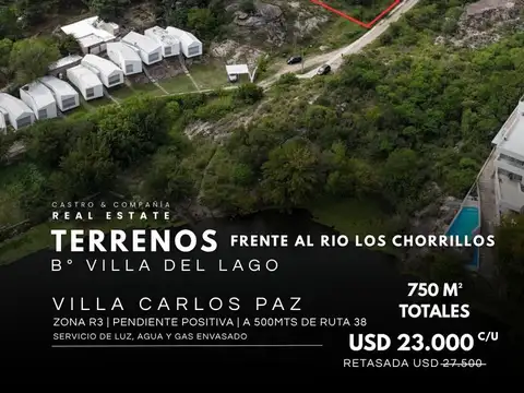 Venta Terrenos De 750M² Con Vista A 30 Mts Del Río En Barrio Villa Del Lago, Villa Carlos Paz