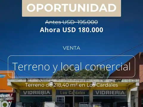 TERRENO EN VENTA CON LOCAL COMERCIAL, CENTRO DEL PUEBLO LOS CARDALES