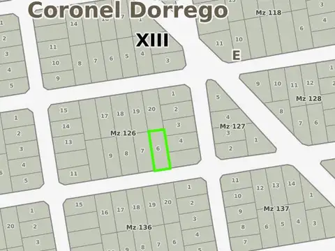 Terreno en Venta 15  mts Frente