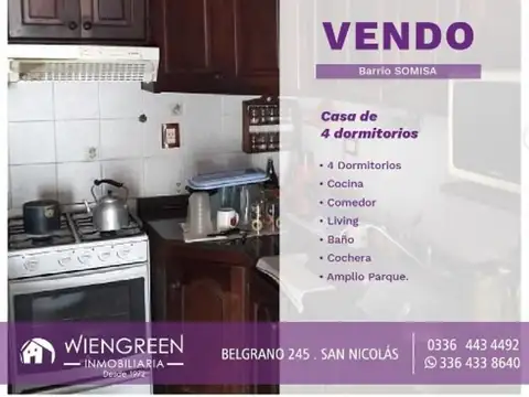 Casa de 4 dormitorios en Barrio Somisa