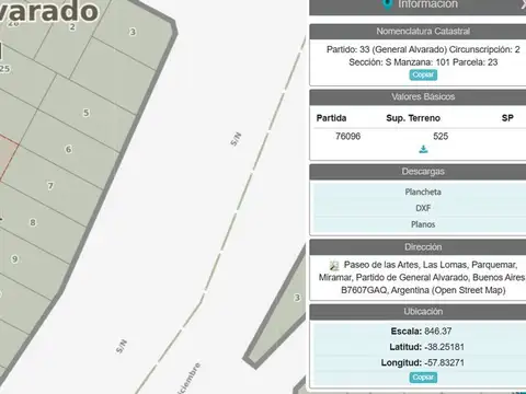 venta de 2 lotes juntos en las lomas de miramar