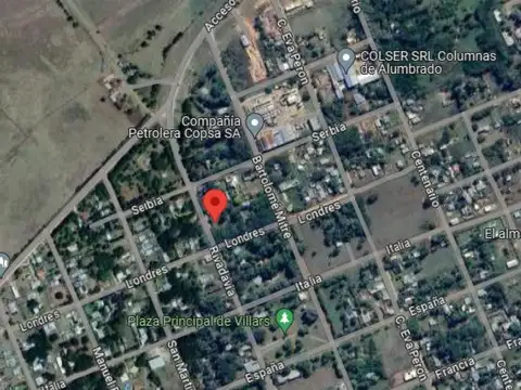 Terreno venta - 10x31,34mts -313mts2 totales - Villars