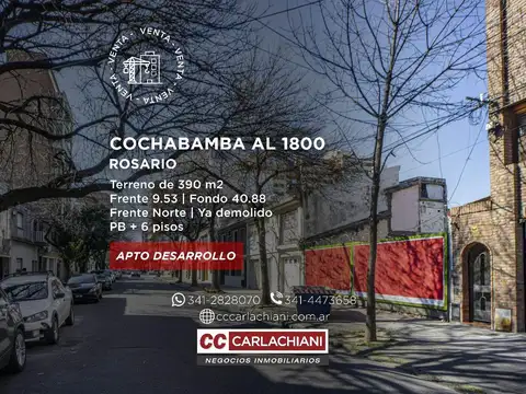 Terreno en venta para constructora - Abasto Rosario