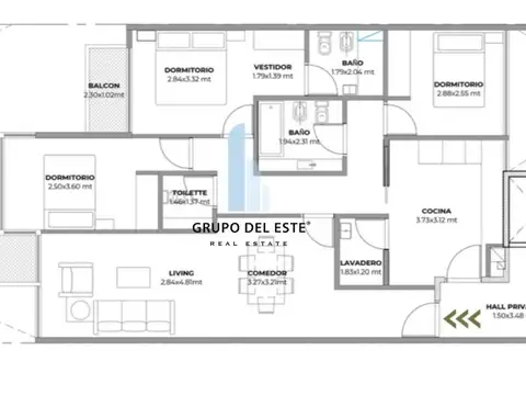 Departamento en Venta con 1 cocheras