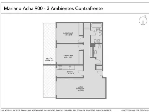 Departamento en Venta de 3 ambientes