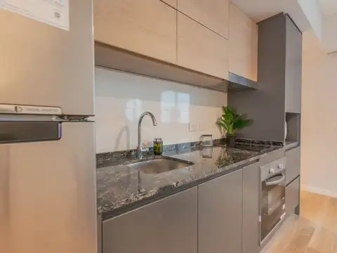 Monoambiente divisible balcón y parrilla luminoso