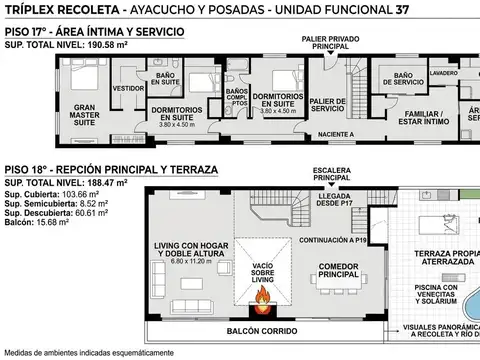 Departamento en Venta en Barrio Norte, USD 2.500.000