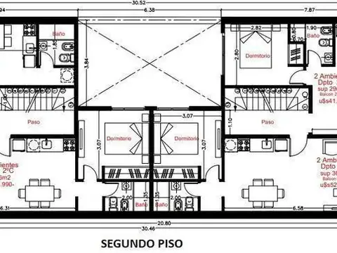 Departamento 2 ambientes con 1 baño