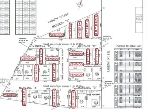Venta de Terreno en Pando desde US$ 40.000