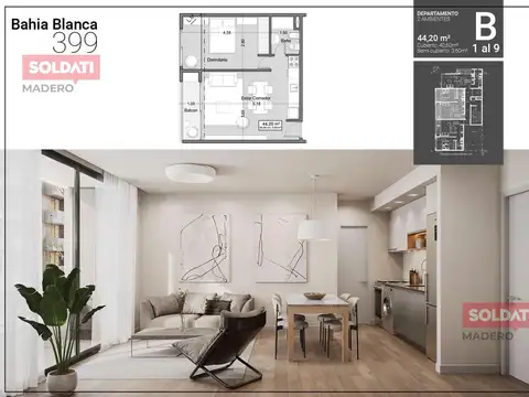 Venta. Departamento. 2 ambientes. En construcción. Amenities. Wilde.