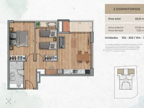 VENTA Apartamento CIUDAD DE LA COSTA 2 dormitorios