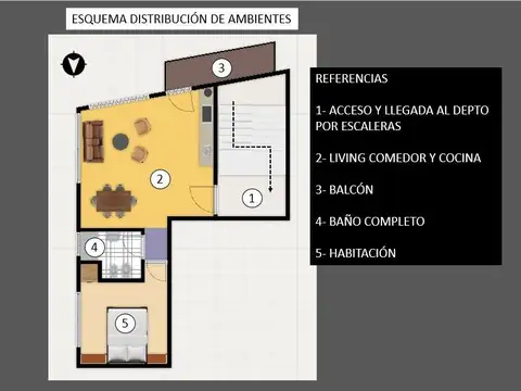 Departamento en Venta de 1 dormitorio