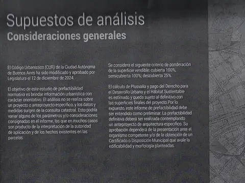 Terreno en Venta en Parque Chacabuco, USD 890.000