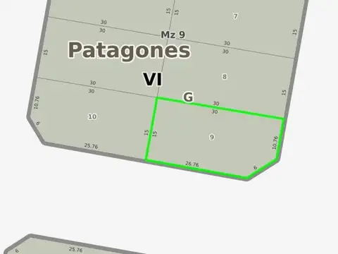 Terreno en Venta 15  mts Frente