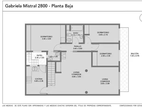 Depto Tipo Casa 4 ambientes con 3 baños