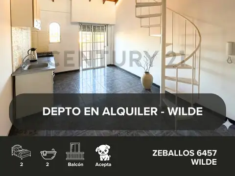Departamento en alquiler 2 dormitorios en Wilde
