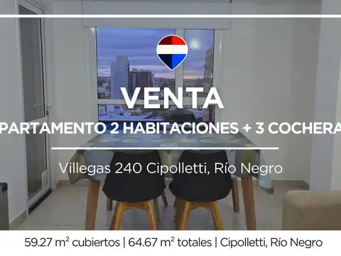 Venta Departamento 2 dormitorios centro Cipolletti