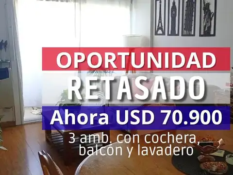 VENTA DEPTO 3 AMB CON BALCON Y COCHERA - V. MADERO