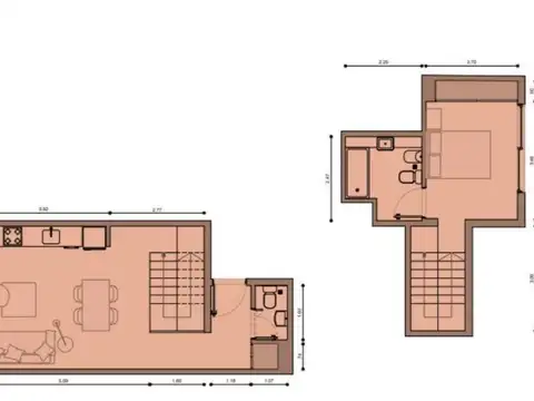 2 AMBIENTES DUPLEX C/ BALCON PALERMO CHICO