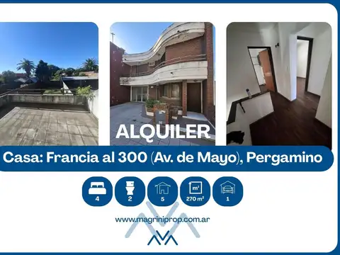 Casa 4 Habitaciones en Francia (Entre Av. de Mayo), Pergamino, Buenos Aires