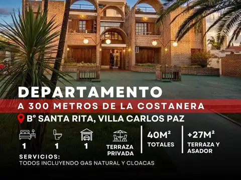 Venta Departamento de 1 Dormitorio En Barrio Santa Rita | Villa Carlos Paz