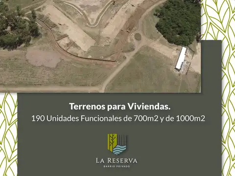 VENTA TERRENO EN BARRIO PRIVADO LA RESERVA