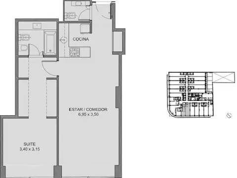 Departamento en Venta de 1 dormitorio