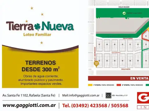 Terreno en Venta 30  mts Fondo