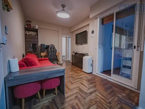 Departamento en Almagro 2 ambientes con balcón Living/Comedor con cocina integrada