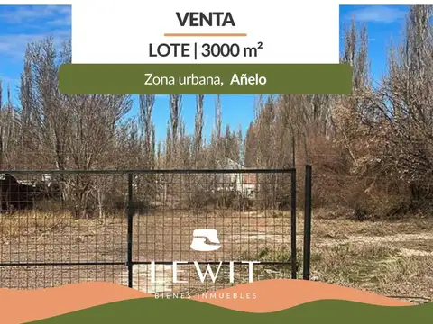 Venta terreno | lote 3000 m² | zona centro Añelo | Neuquen