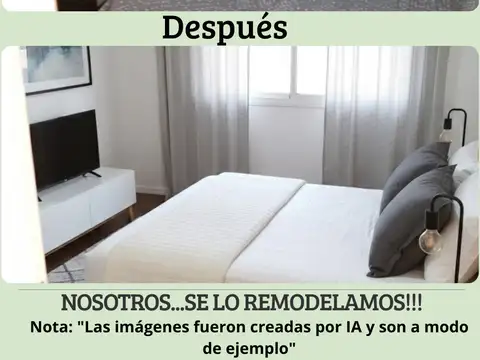 Departamento 2 ambientes con 1 baño