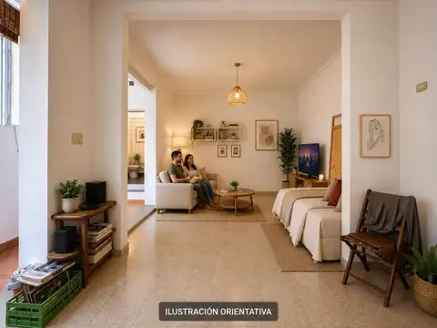 Venta departamento 2 ambientes luminoso la boca