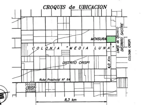 Campo en venta Crispi, limite con Sastre 67 Has Oportunidad Escriturado