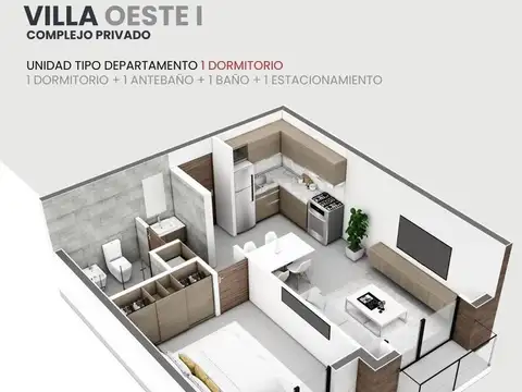 Departamento en Venta de 2 ambientes