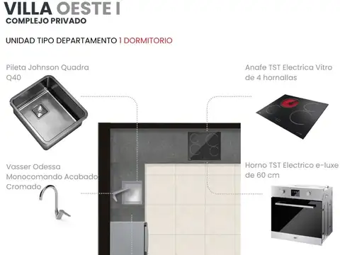 Departamento 2 ambientes con 1 baño