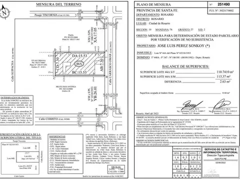 Terreno en Venta 7  mts Frente